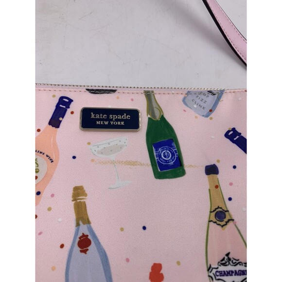 Kate Spade Triple Gusset Crossbody DOWN CHAMPAGNE NWT Blemished - Picture 6 of 13